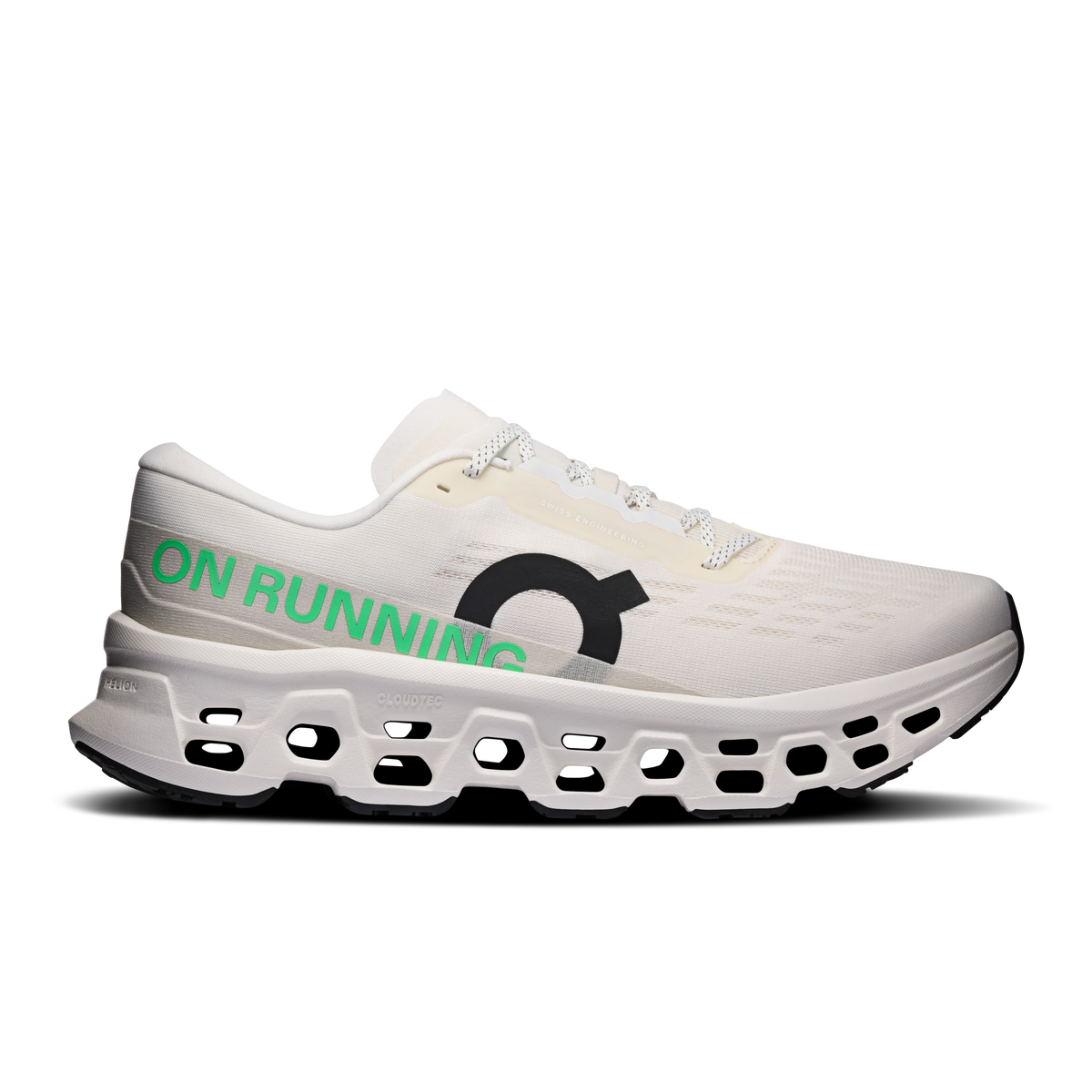 On Cloudmonster 3 – Ivory/Ivory – view 1