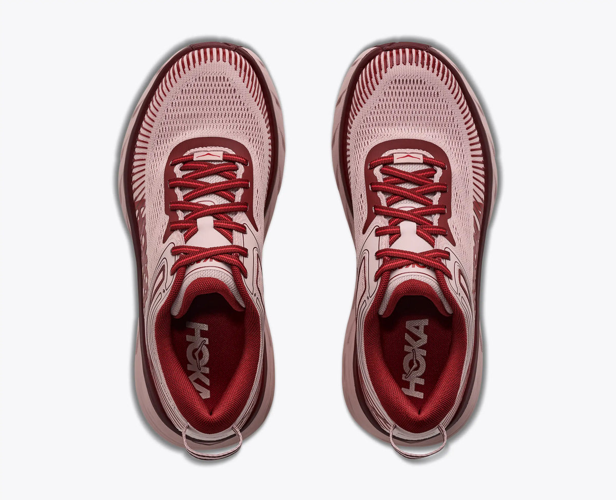 HOKA Women's Bondi 7 – Pink Opal/Varsity Burgundy – view 2