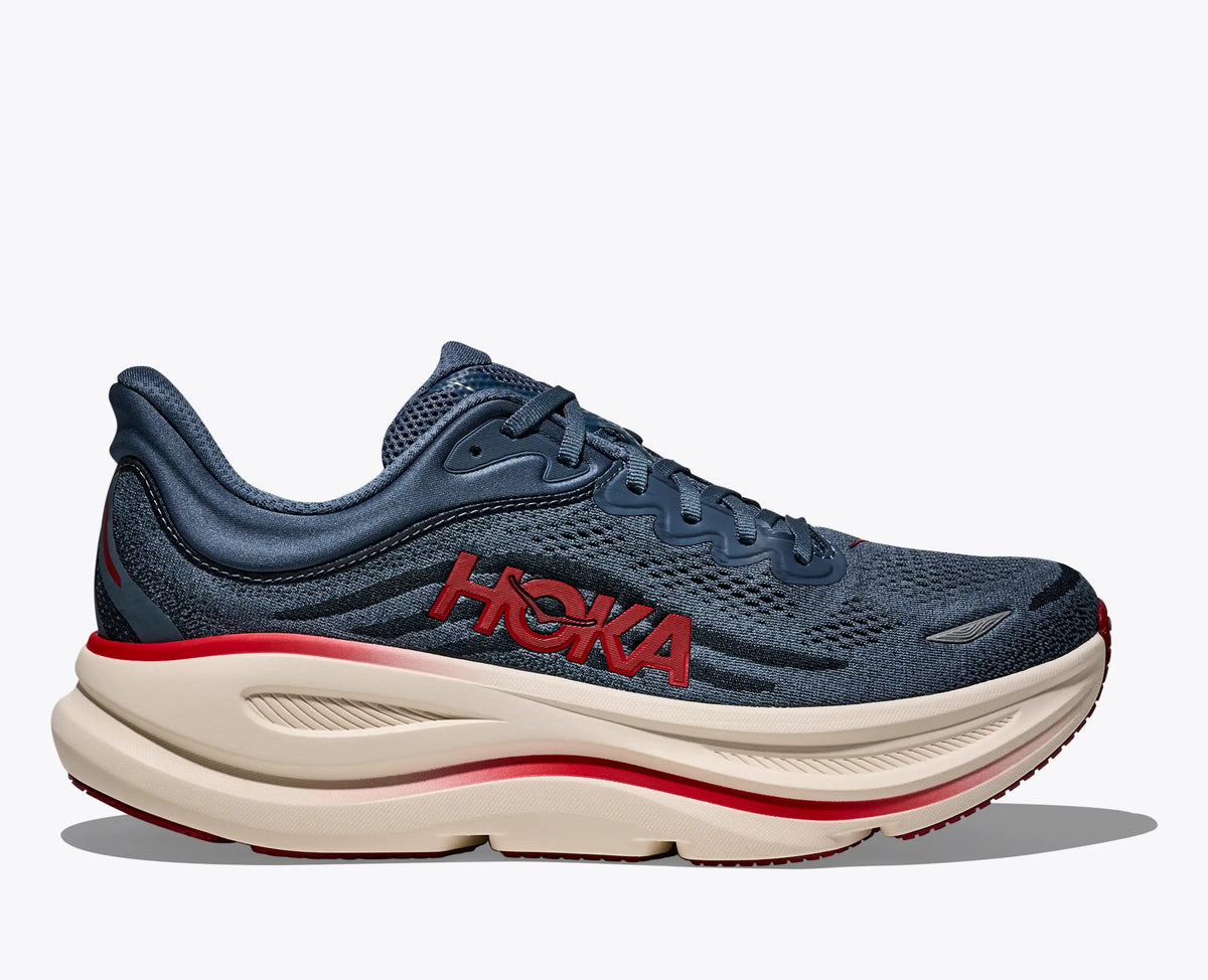 HOKA Bondi 9 – Thunder Cloud/Vermillion – view 1