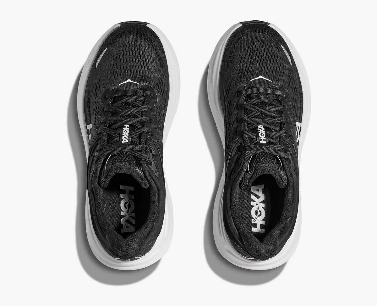 HOKA Women's Bondi 9 – Black/White – view 2