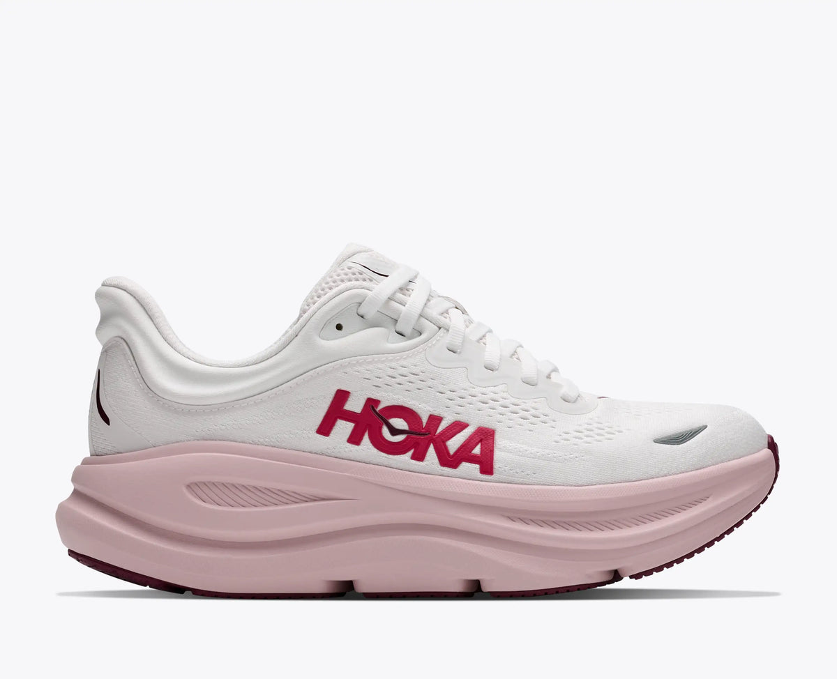 HOKA Women's Bondi 9 – White/Pink Opal – view 1
