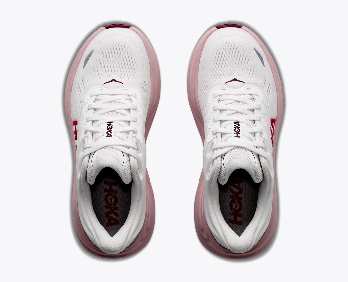 HOKA Women's Bondi 9 – White/Pink Opal – view 2