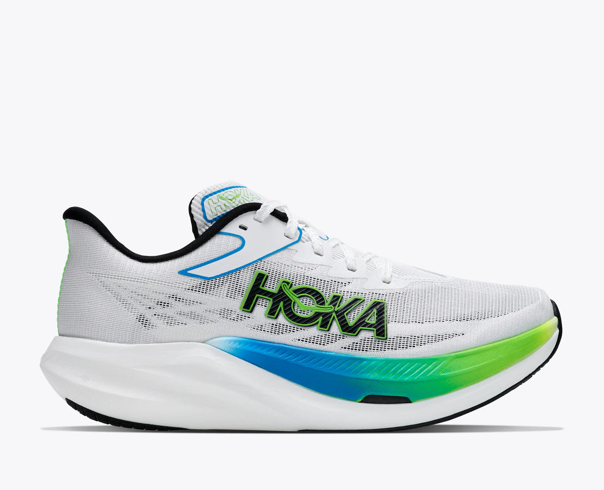 HOKA Rocket X 3 (Unisex) – Frost/Electric Lime – view 1