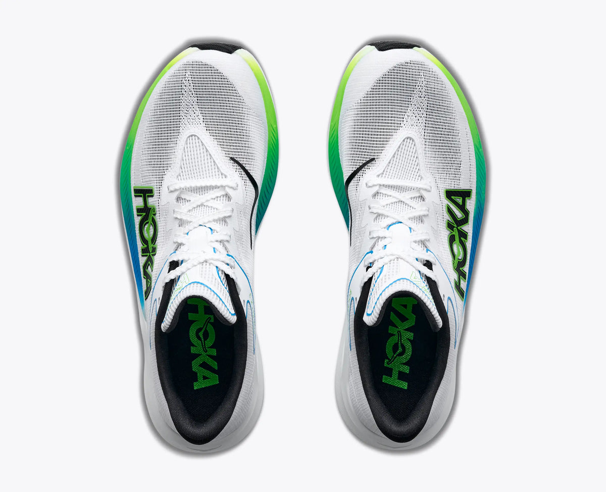 HOKA Rocket X 3 (Unisex) – Frost/Electric Lime – view 2
