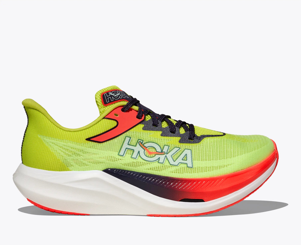 HOKA Rocket X 3 (Unisex) – Neon Yuzu/Squid Ink – view 1