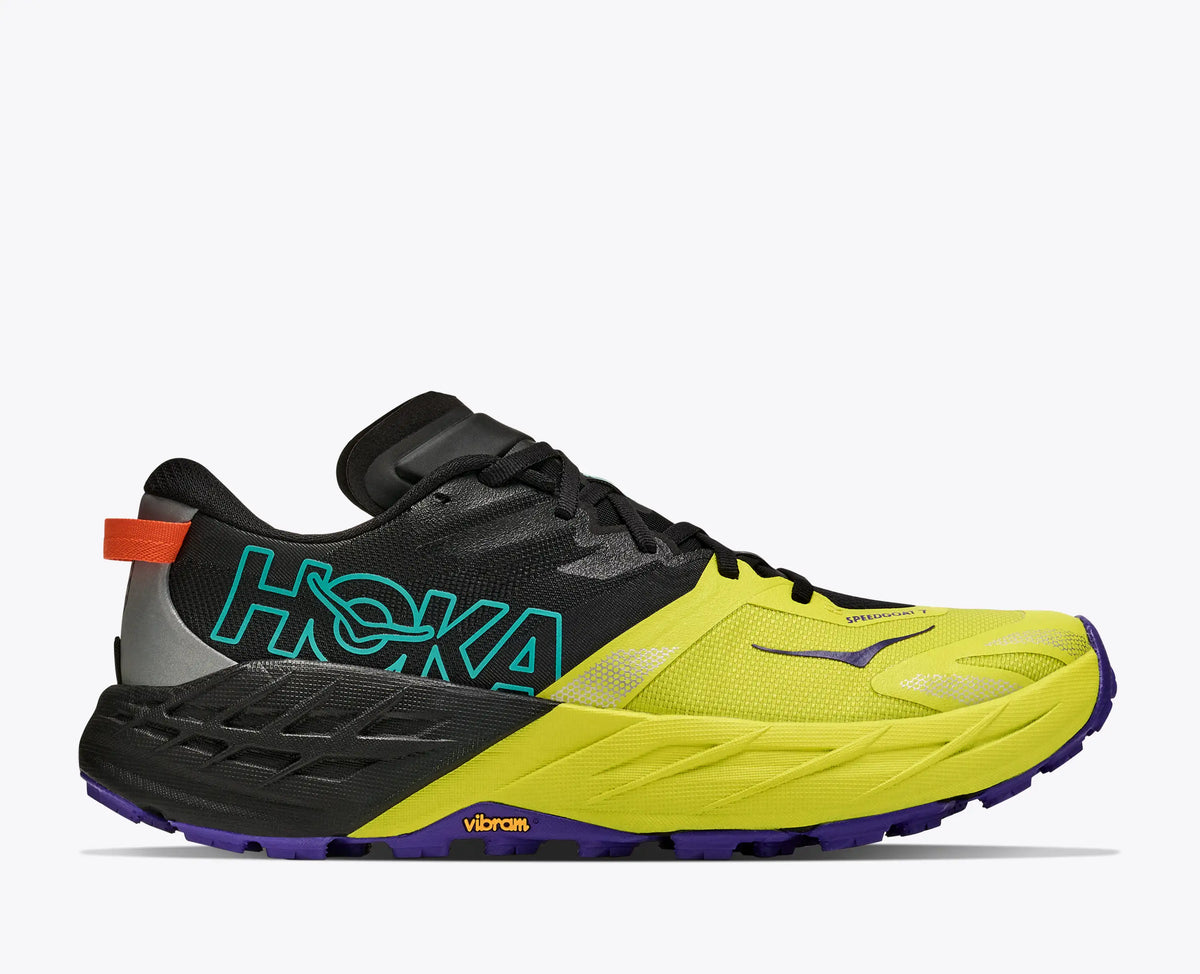 HOKA Speedgoat 7 – Black/Hoka Citrus – view 1