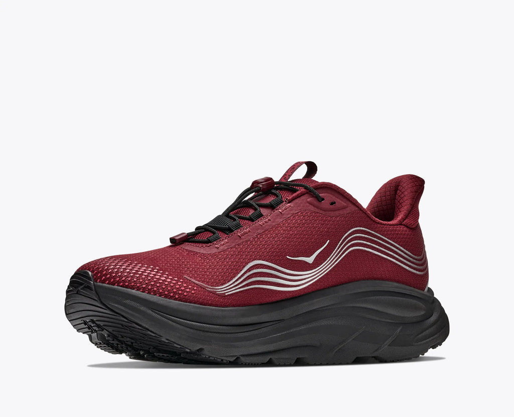 HOKA Clifton 11 GTX – Varsity Burgundy/Carbon Black – view 3
