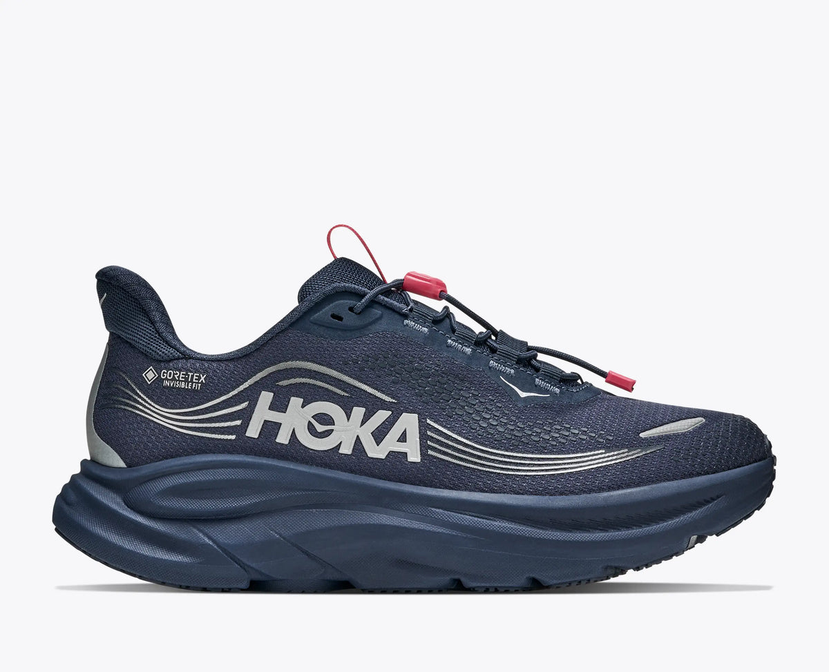 HOKA Women's Clifton 11 GTX – Varsity Navy/Burnt Red – view 1