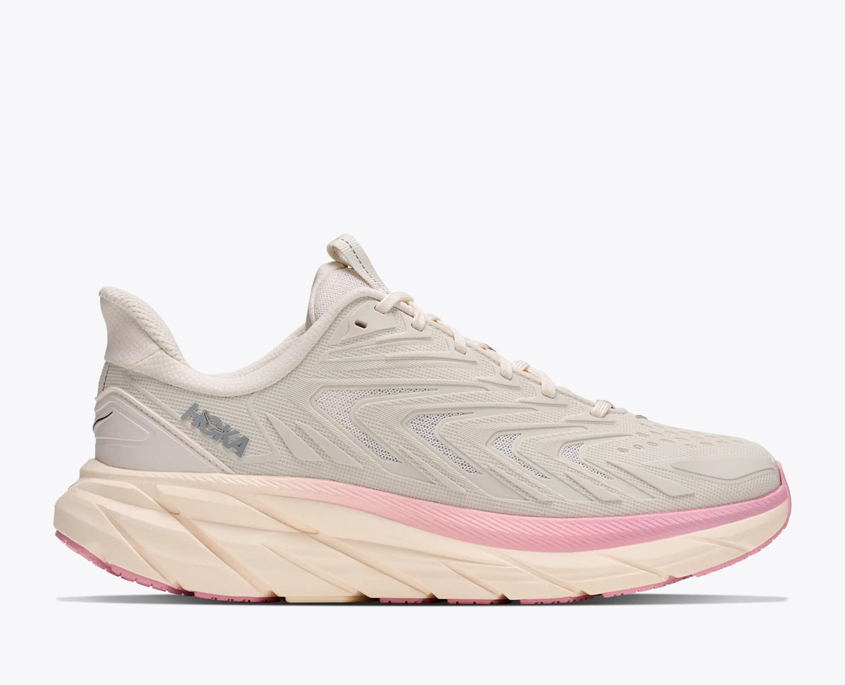 HOKA Women's Clifton UTL – Alabaster/Dewy Pink – view 1
