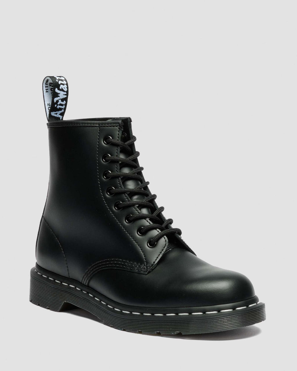 Dr. Martens 1460 White Stitch Smooth Leather Boot – Black
