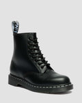 Dr. Martens 1460 White Stitch Smooth Leather Boot – Black