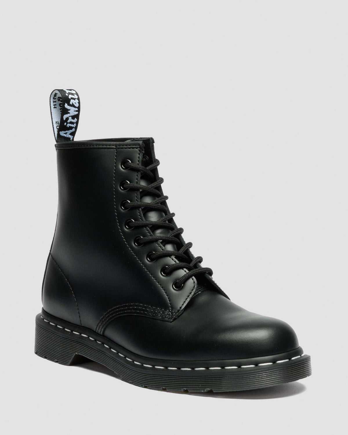 Dr. Martens 1460 White Stitch Smooth Leather Boot – Black