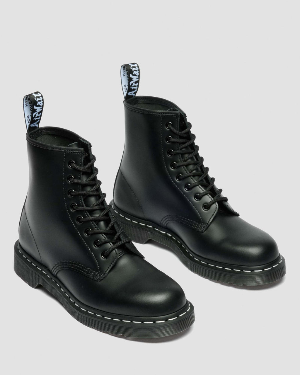 Dr. Martens 1460 White Stitch Smooth Leather Boot – Black