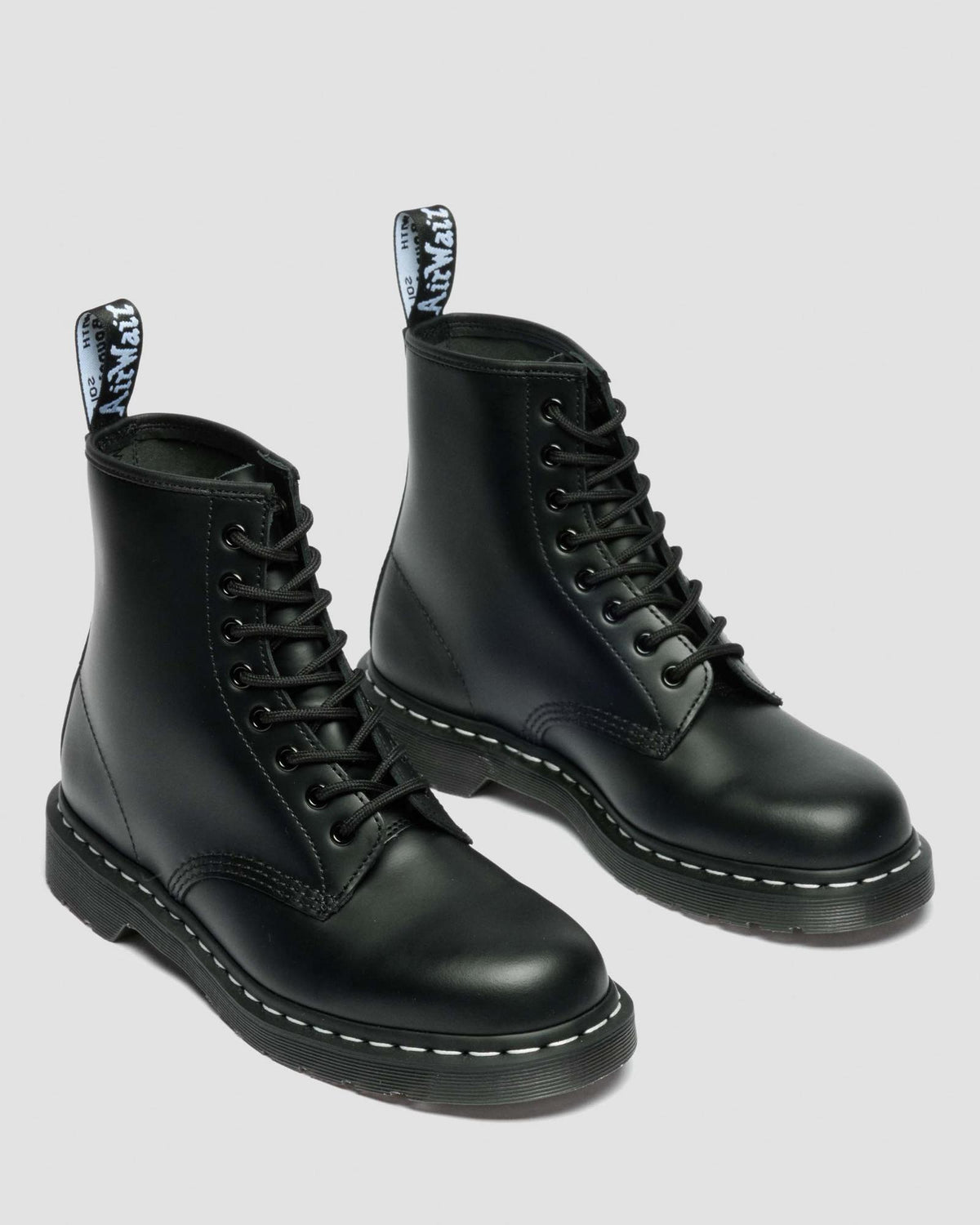 Dr. Martens 1460 White Stitch Smooth Leather Boot – Black