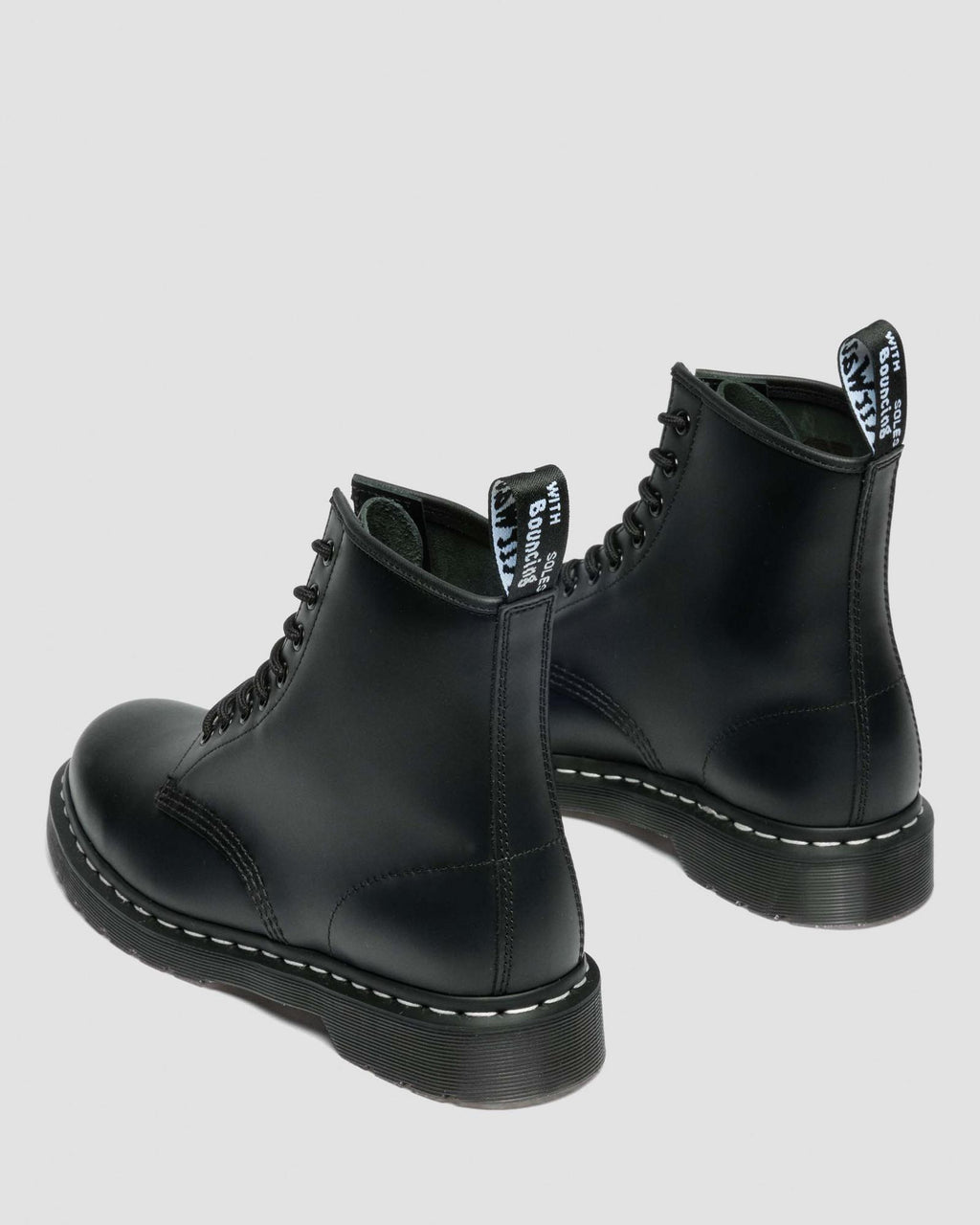 Dr. Martens 1460 White Stitch Smooth Leather Boot – Black