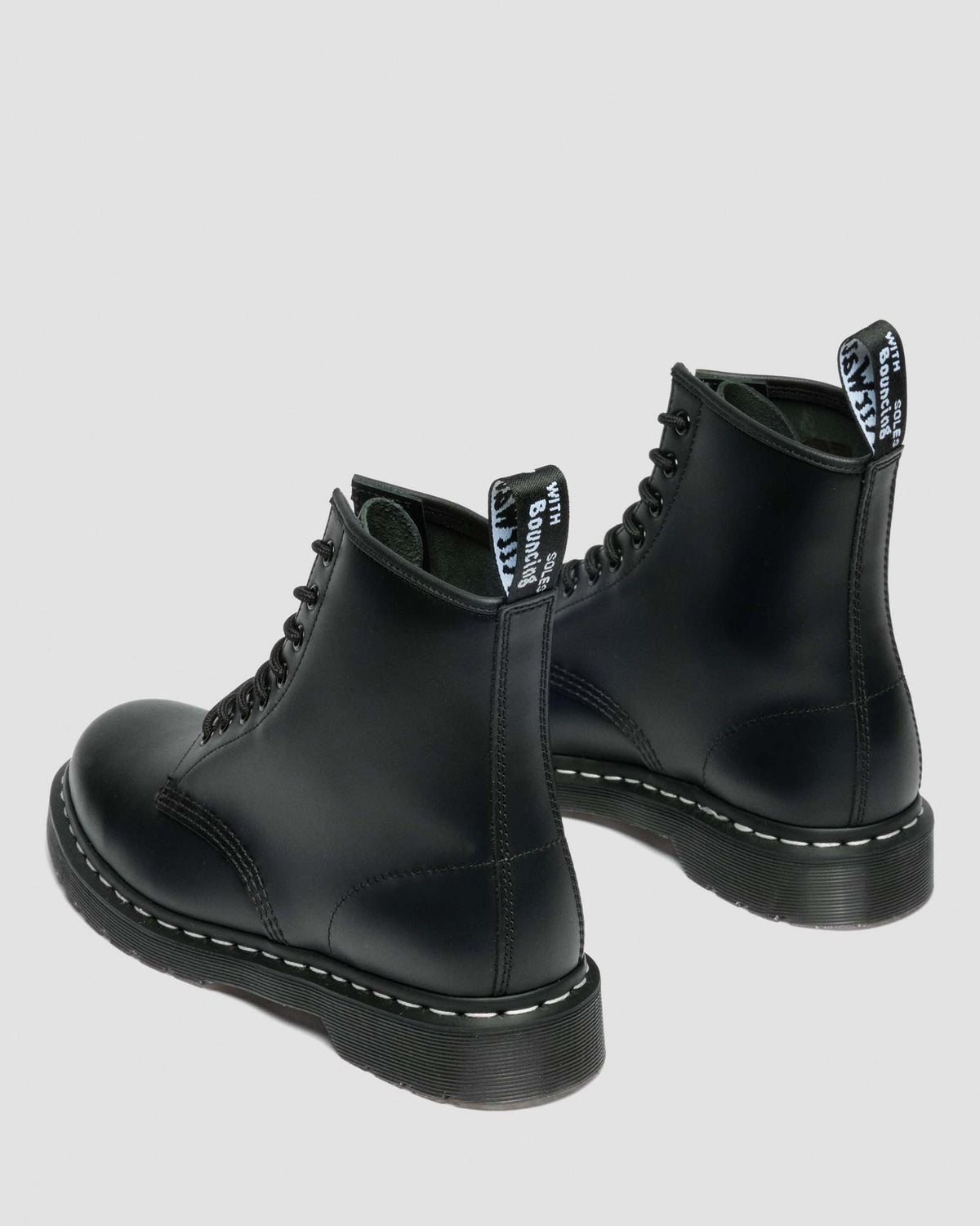 Dr. Martens 1460 White Stitch Smooth Leather Boot – Black