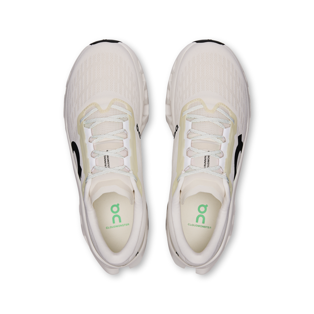 On Cloudmonster 3 – Ivory/Ivory – view 2