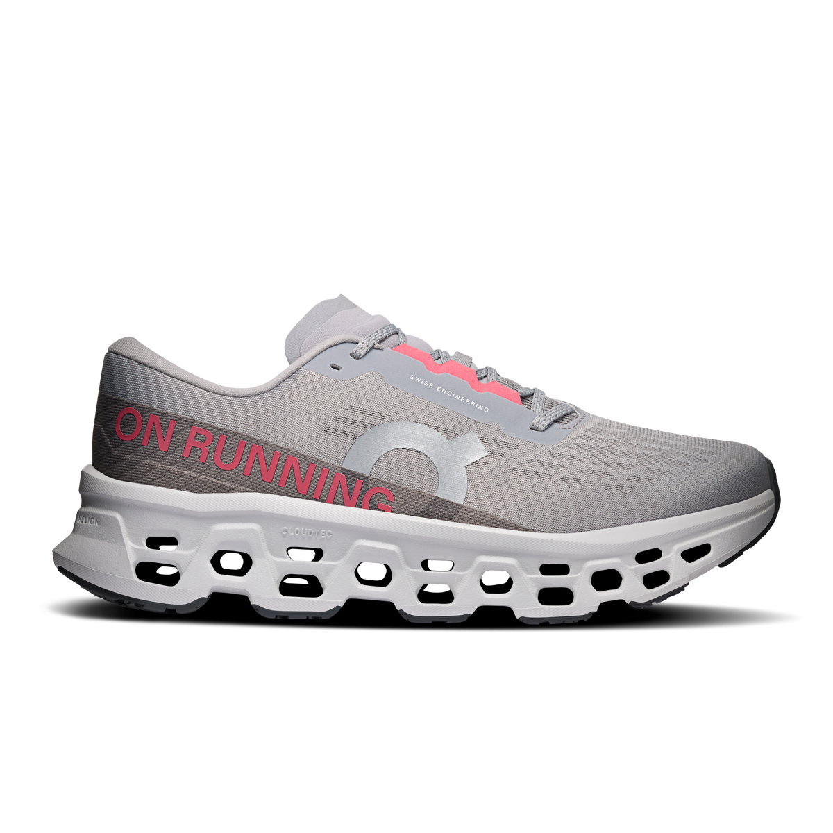On Cloudmonster 3 – Alloy/Glacier – view 1