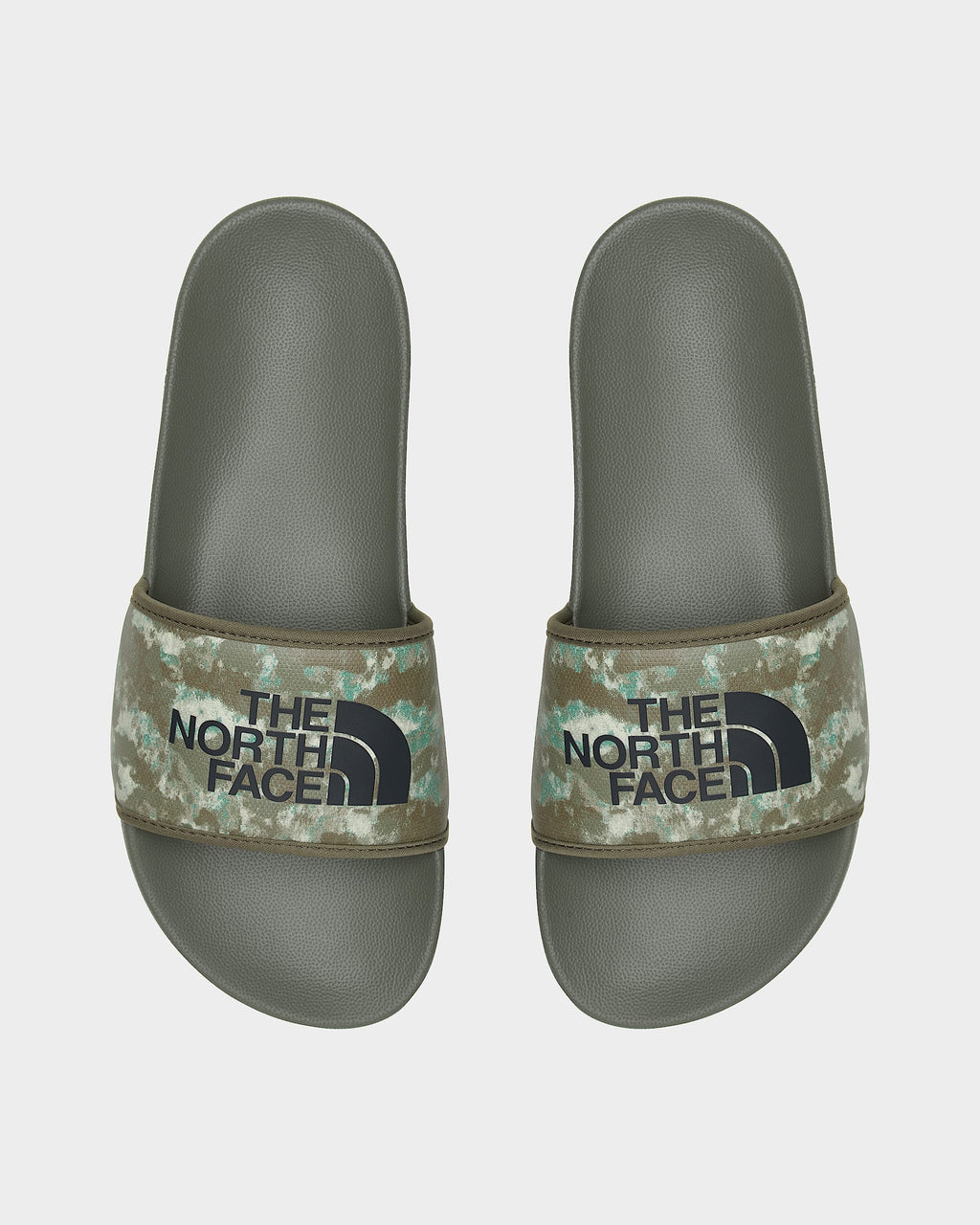 The North Face Base Camp Slides III – Military Olive Stippled Camo Print/TNF Black