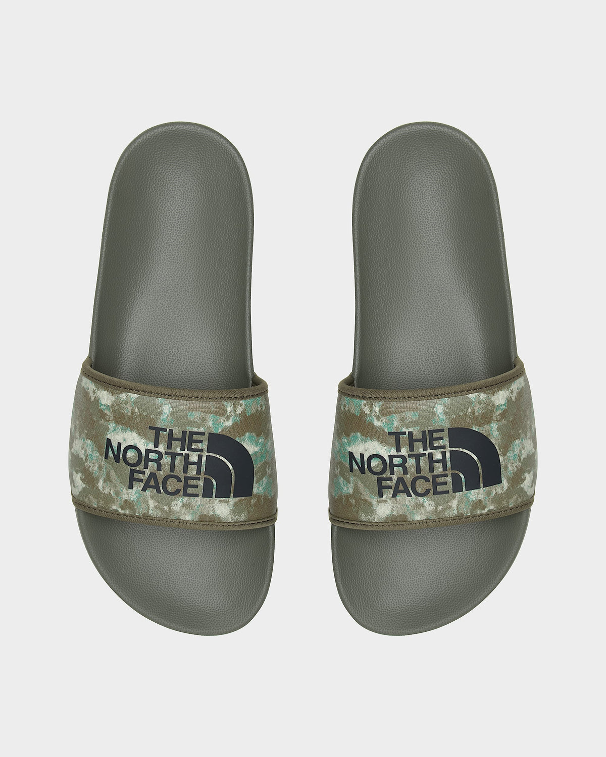 The North Face Base Camp Slides III – Military Olive Stippled Camo Print/TNF Black