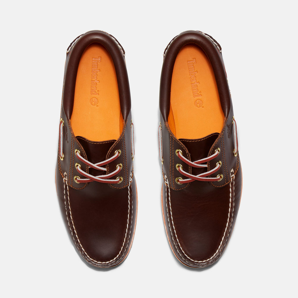 Timberland Authentic 3-Eye Lug Handsewn Boat Shoe – Brown