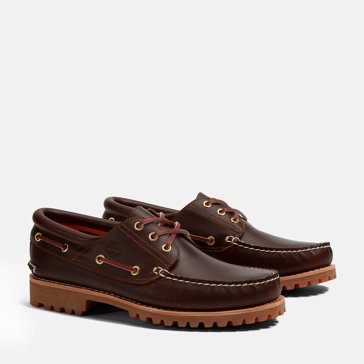 Timberland Authentic 3-Eye Lug Handsewn Boat Shoe – Brown