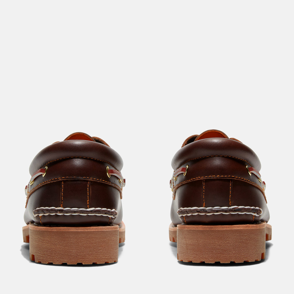 Timberland Authentic 3-Eye Lug Handsewn Boat Shoe – Brown