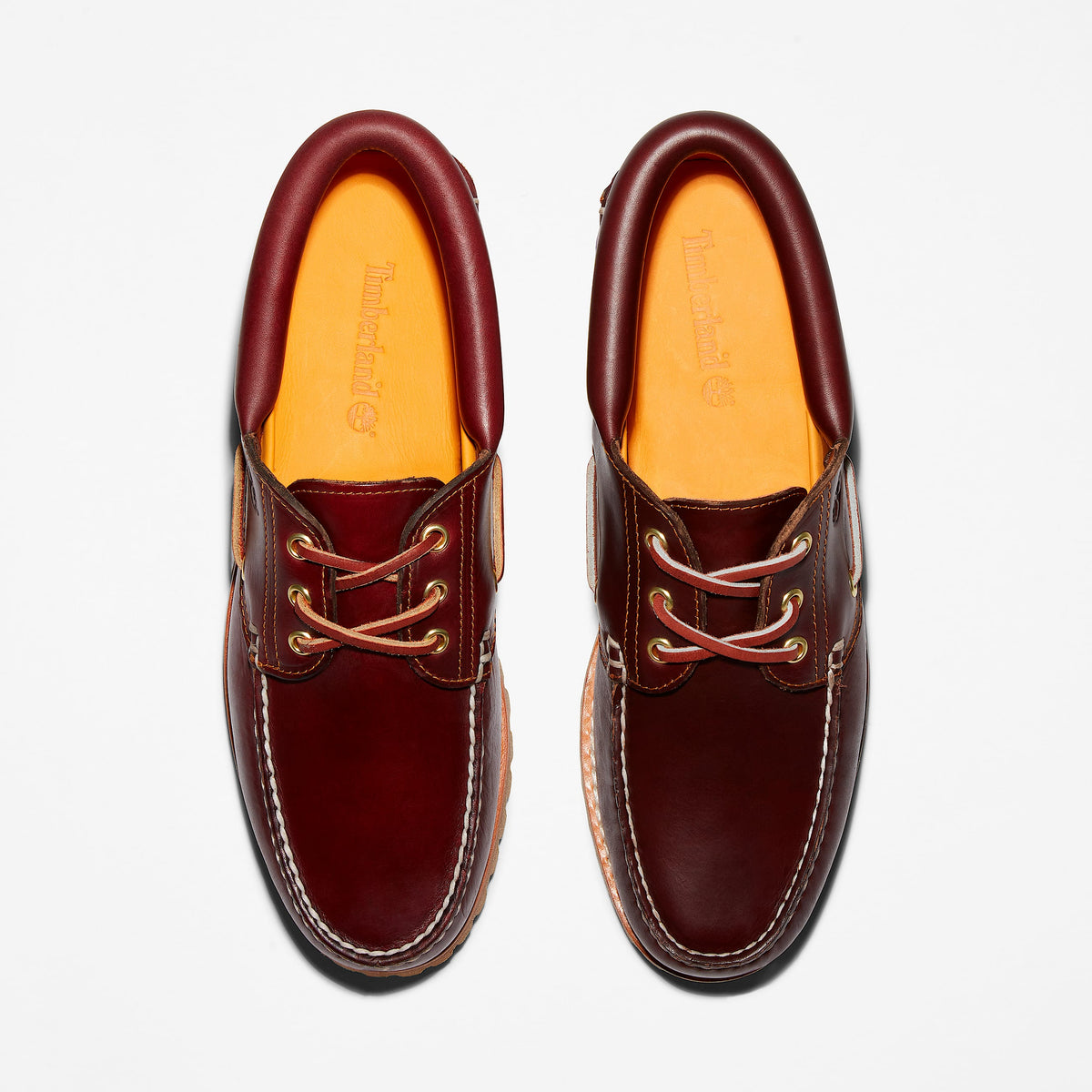 Timberland Authentic 3-Eye Lug Handsewn Boat Shoe – Burgundy