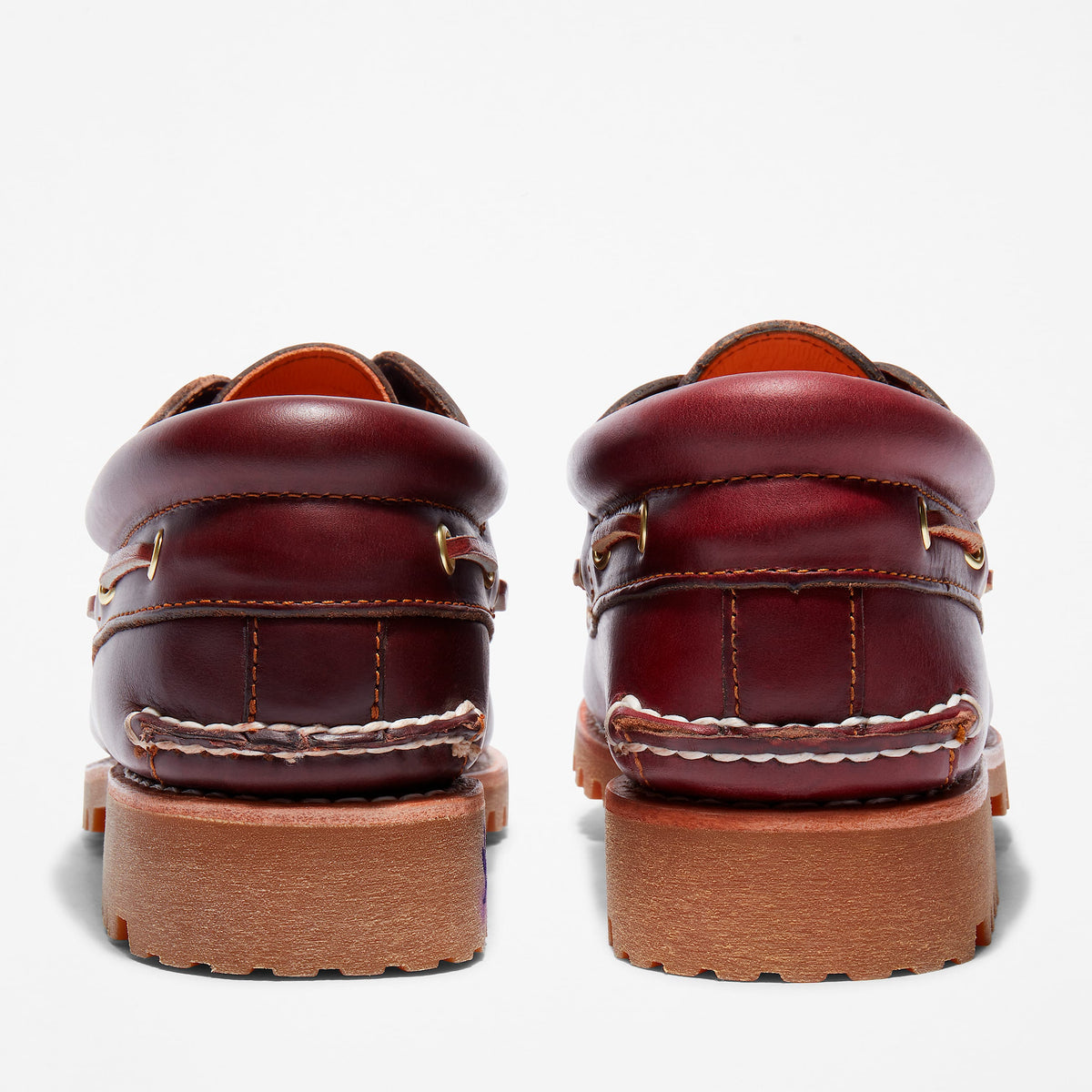 Timberland Authentic 3-Eye Lug Handsewn Boat Shoe – Burgundy
