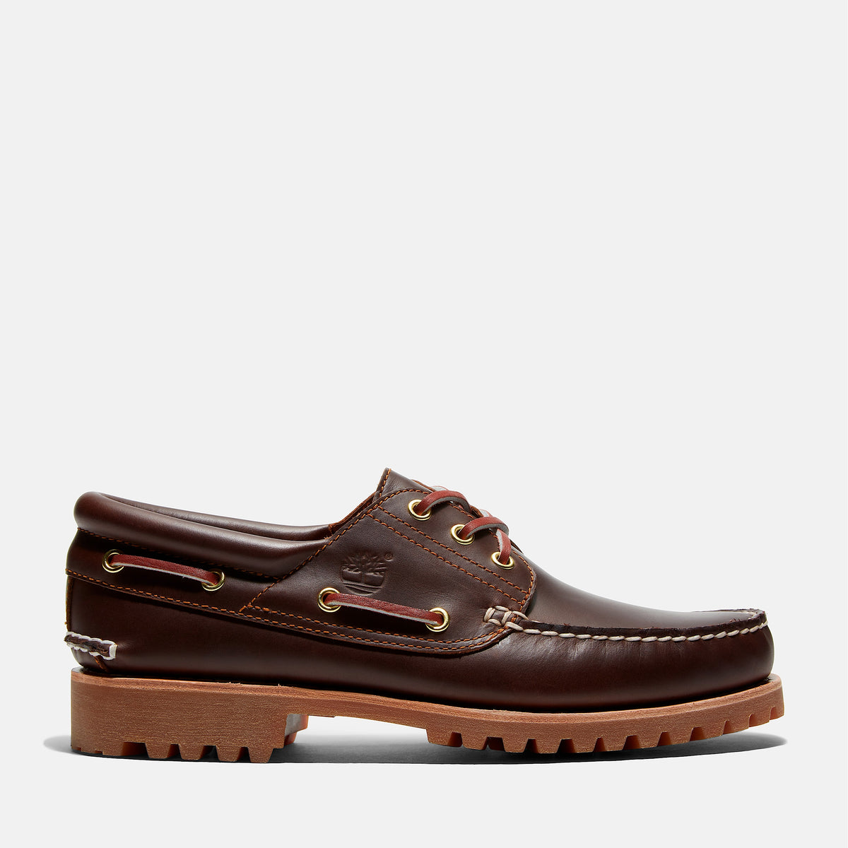 Timberland Authentic 3-Eye Lug Handsewn Boat Shoe – Brown