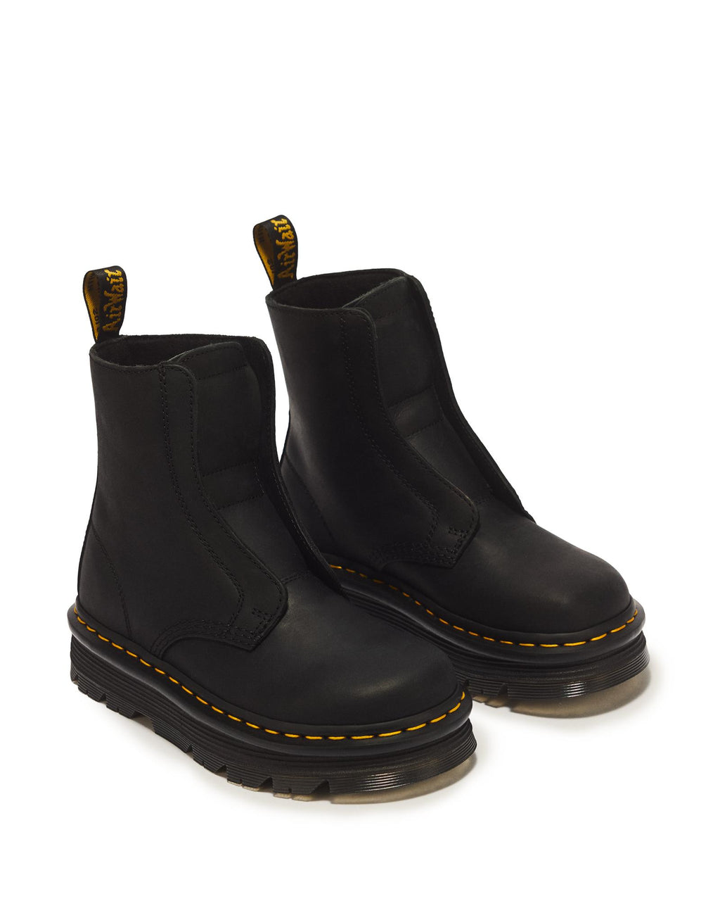 Dr. Martens Zebzag Laceless Slip-On Leather Boot – Black