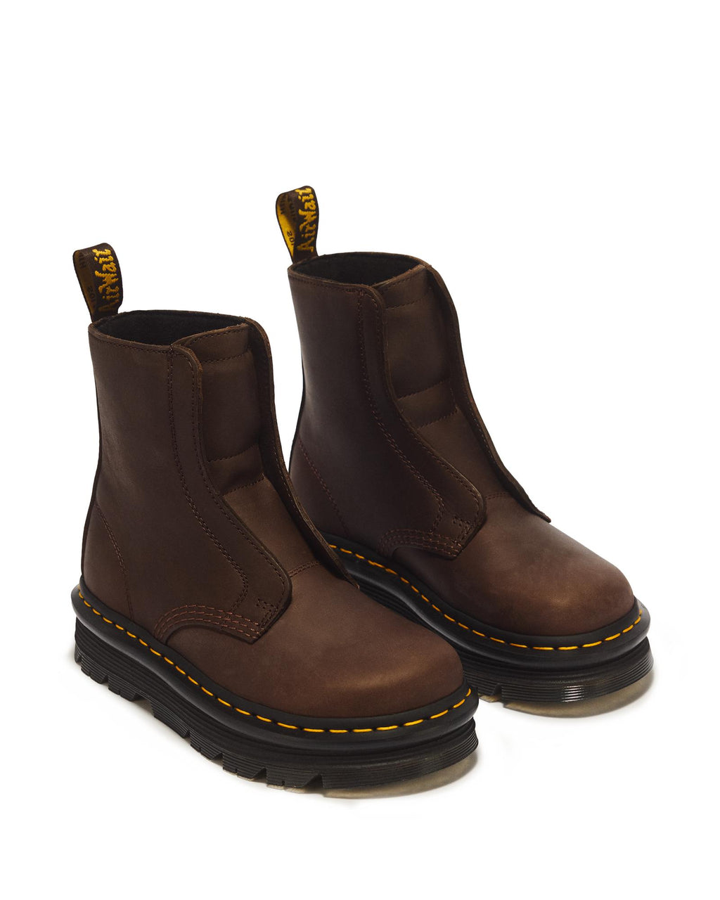 Dr. Martens Zebzag Laceless Slip-On Leather Boot – Dark Brown