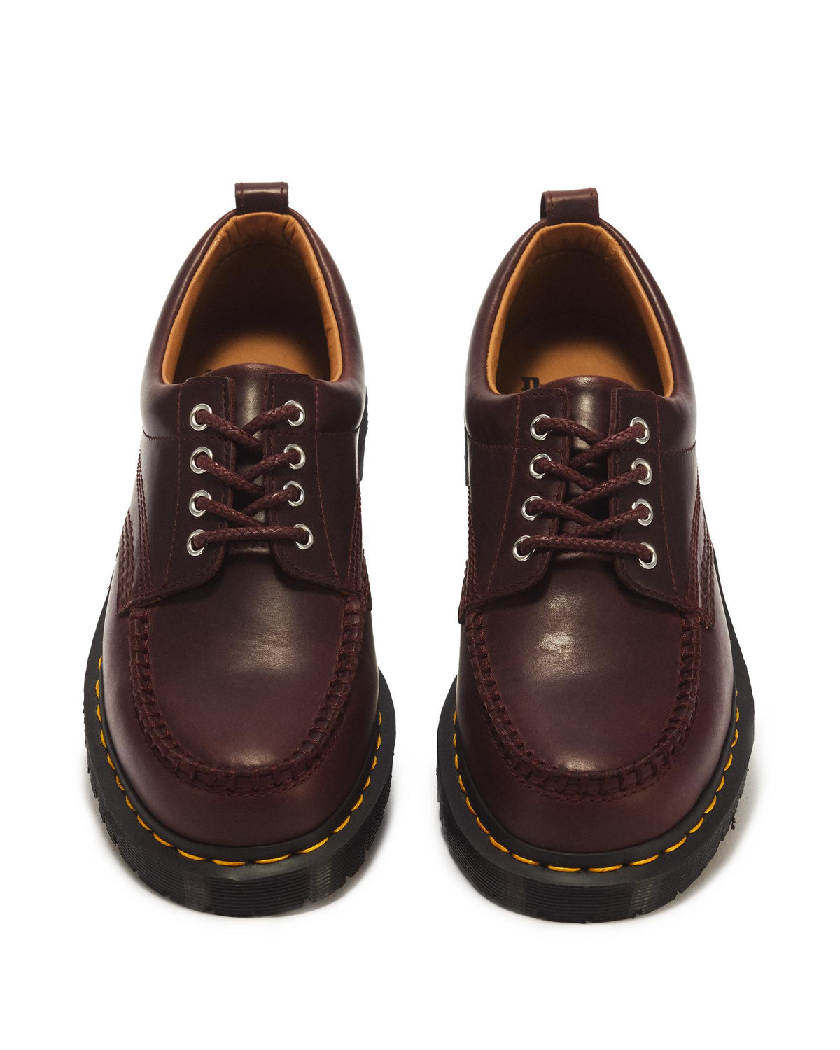 Dr. Martens Lowell 4-Eye Mayhem Leather Moc Toe Shoe – Spiced Brown