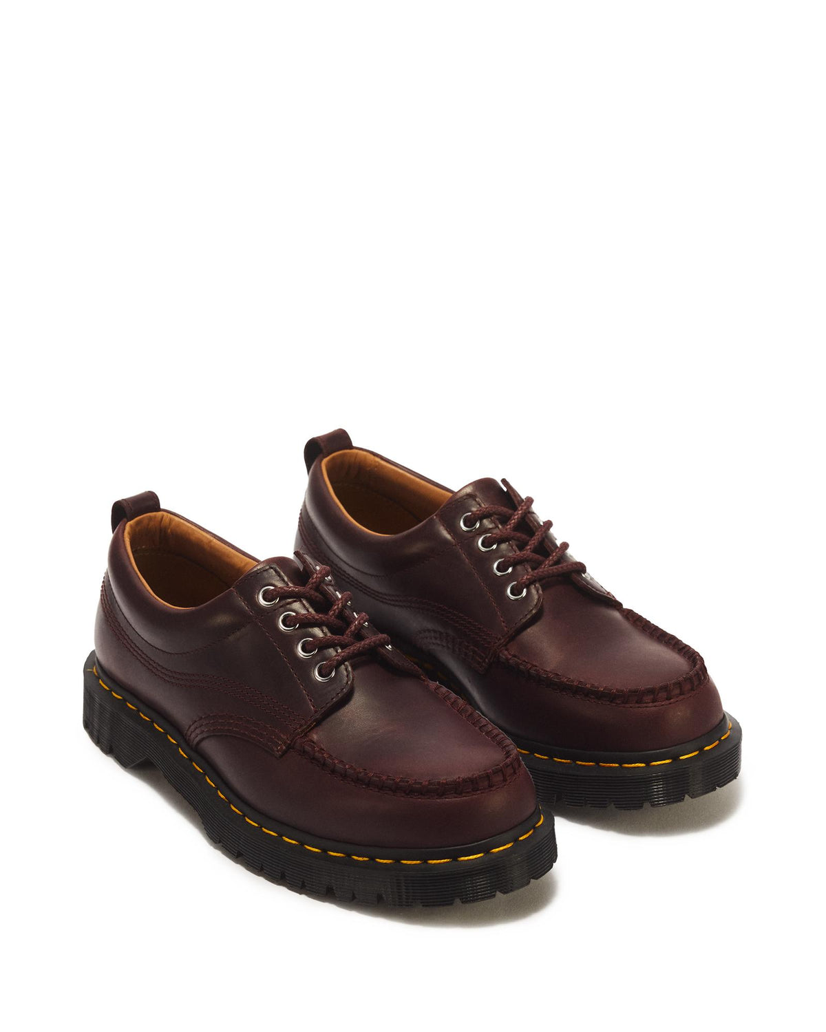 Dr. Martens Lowell 4-Eye Mayhem Leather Moc Toe Shoe – Spiced Brown