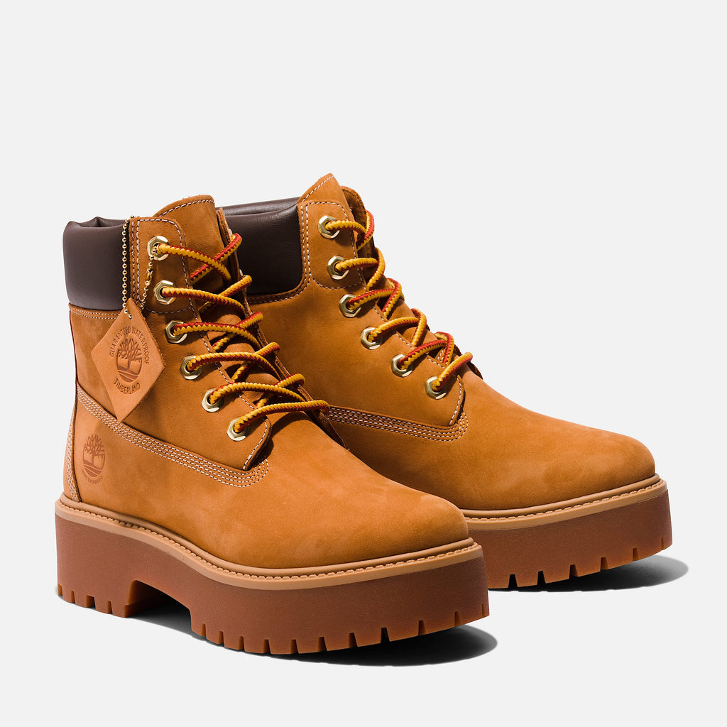 Timberland Women's Stone Street 6-Inch Waterproof Platform Boot – Wheat