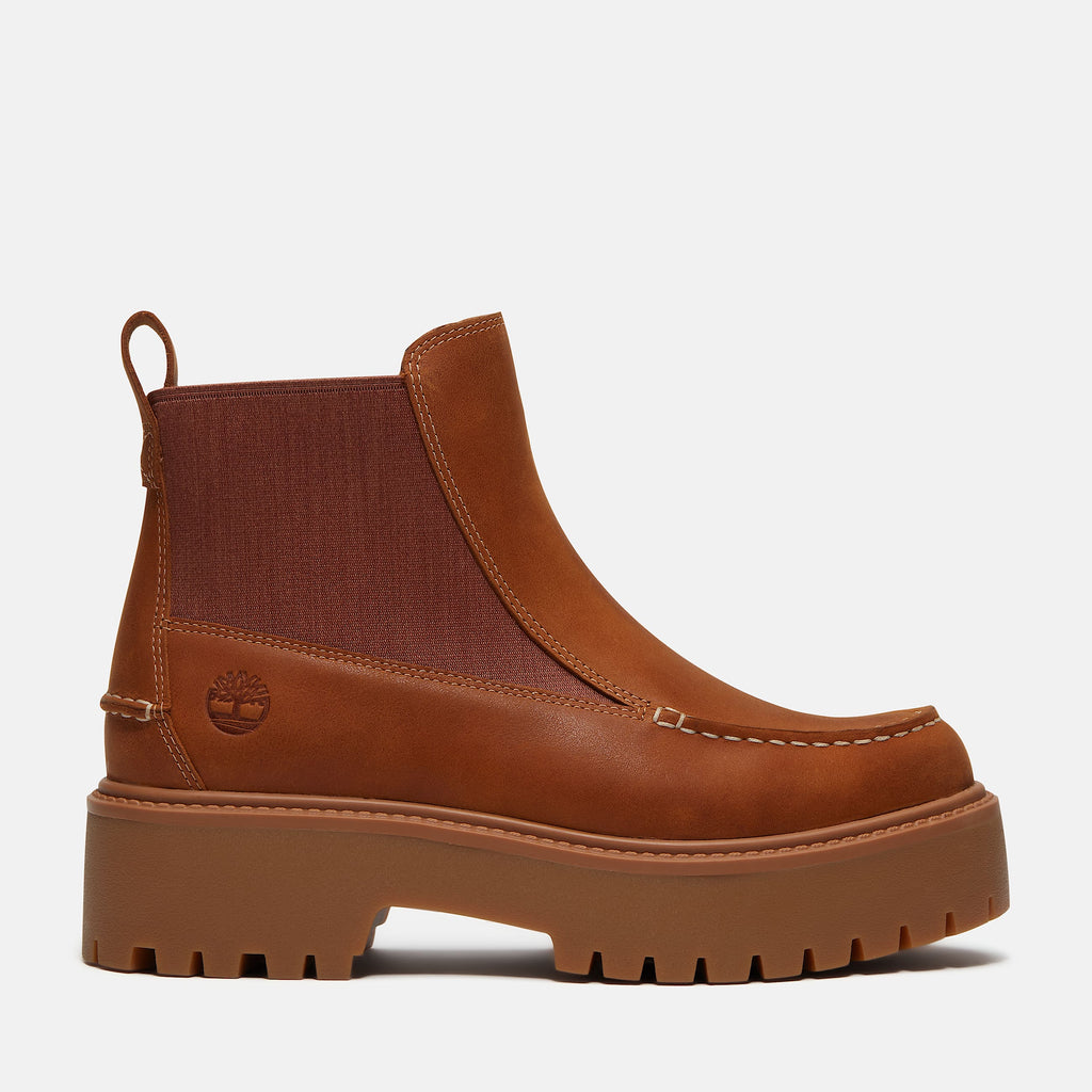 Timberland Women's Stone Street Platform Chelsea Boot – Wheat Full-Grain