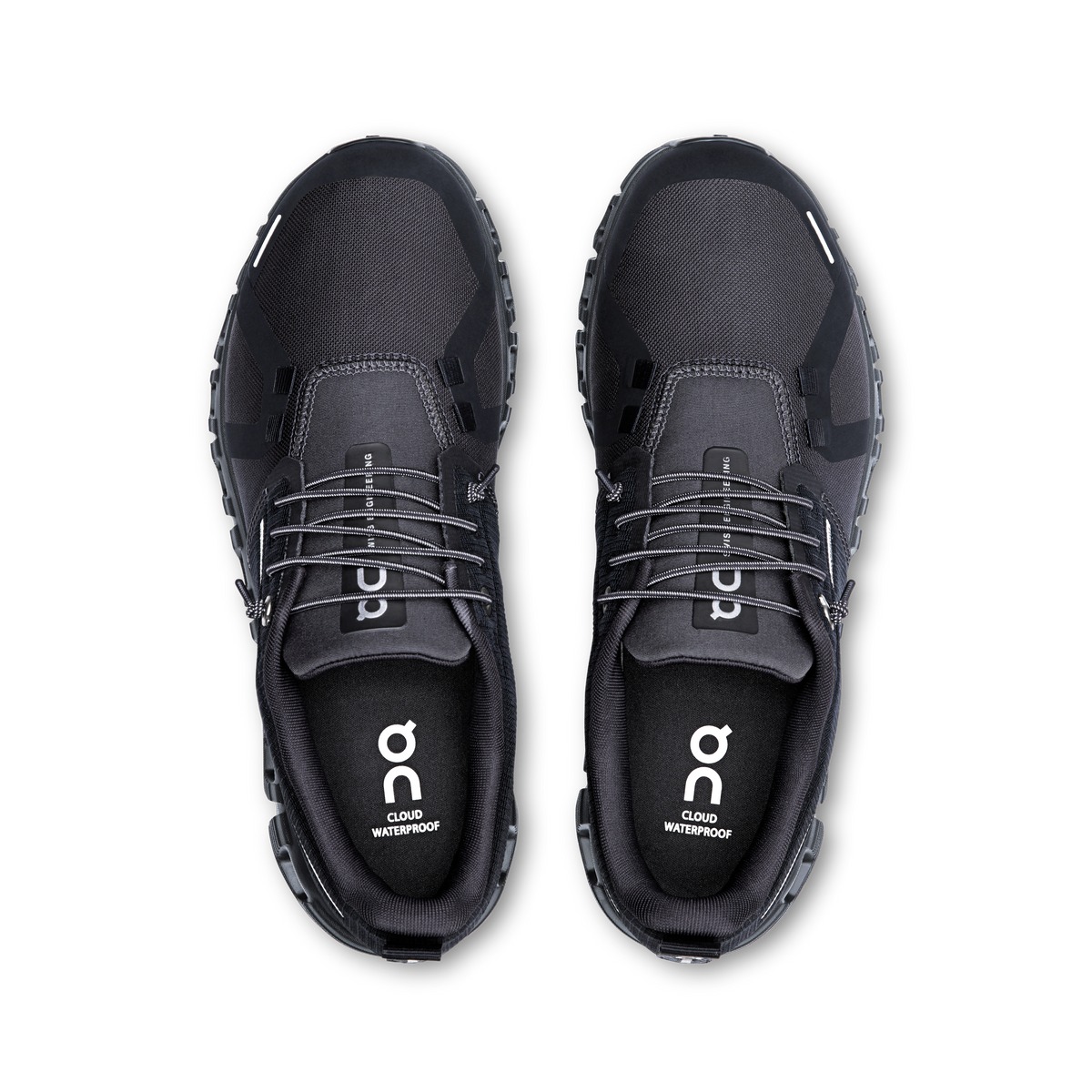 On Women's Cloud 6 Waterproof – Black/Black – view 2