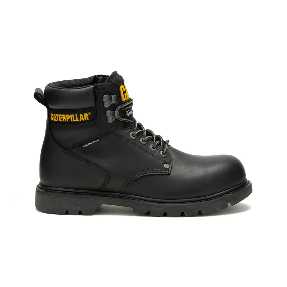 CAT Second Shift Waterproof Steel Toe Work Boot – Black – view 1