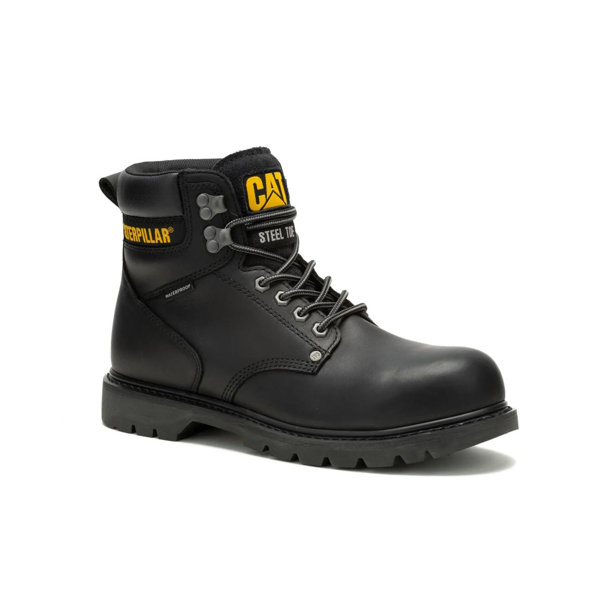 CAT Second Shift Waterproof Steel Toe Work Boot – Black – view 2