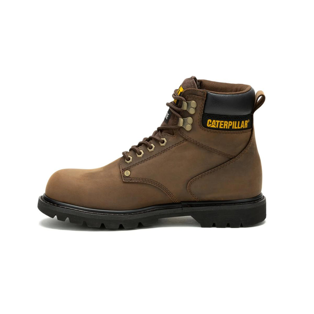 CAT Second Shift Waterproof Steel Toe Work Boot – Dark Brown – view 3