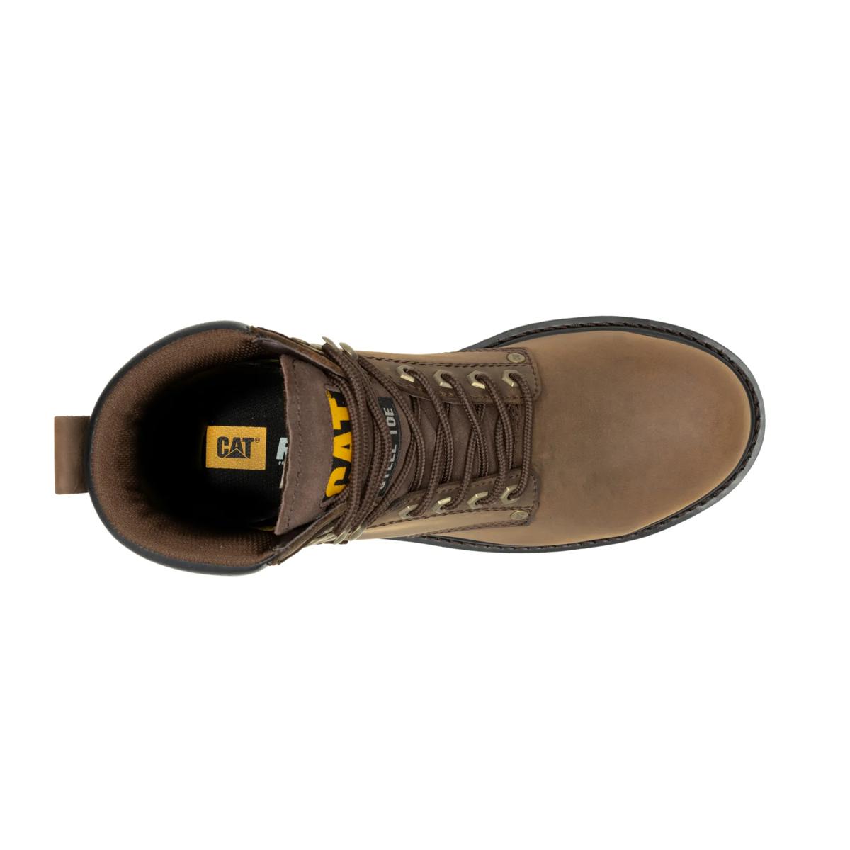 CAT Second Shift Waterproof Steel Toe Work Boot – Dark Brown – view 5