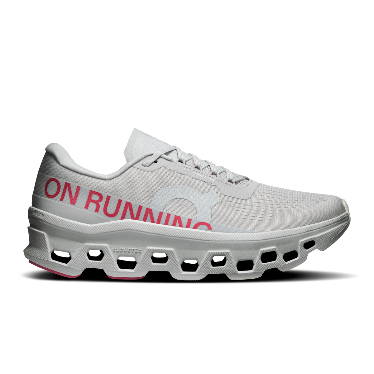 On Women's Cloudmonster – Silver/Camellia